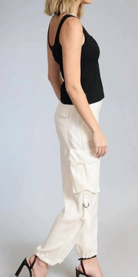 Lola & Sophie - Cupro Twill Cargo Pants