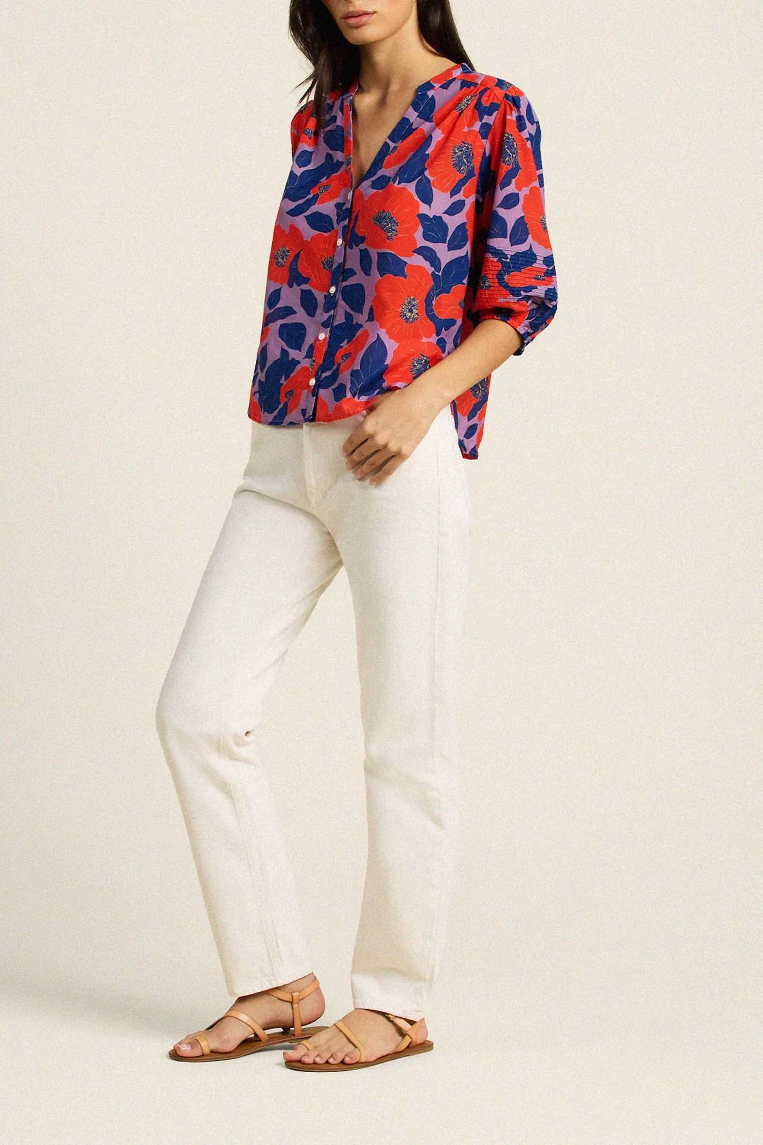 Trovata - Loren Button Front Blouse
