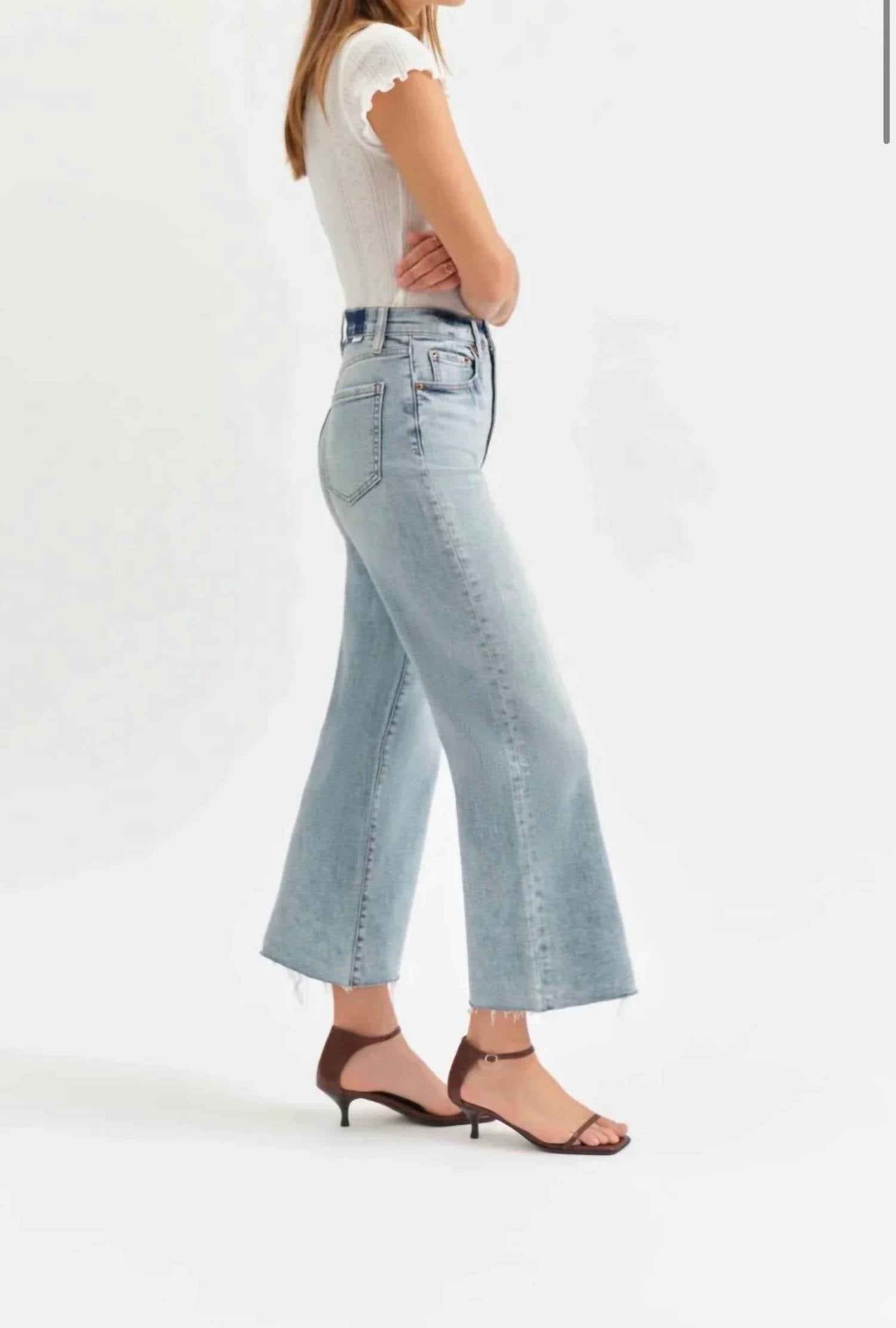 Daze - Pleaser High Rise Wide Ankle Jeans