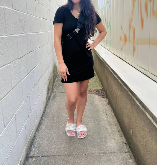 Bobi - V- Neck T-Shirt Dress