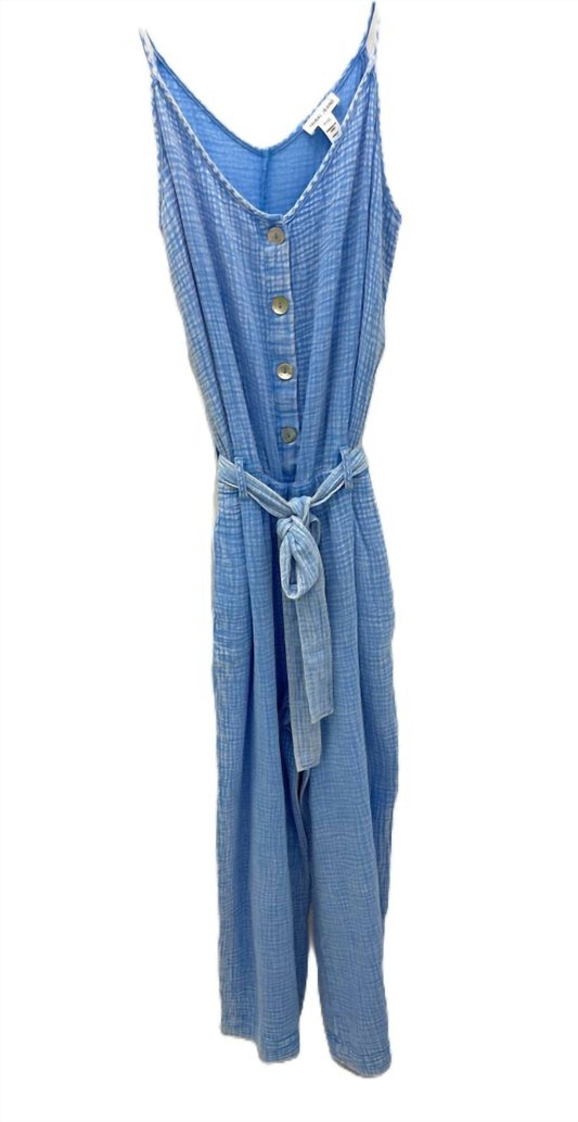 Tribal - Cotton Gauze Wide Leg Jumpsuit