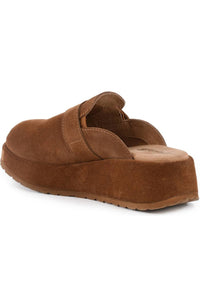 Seychelles Women's Come Together Open Back Platform Mules in brown suede - women's shoe - alternate view