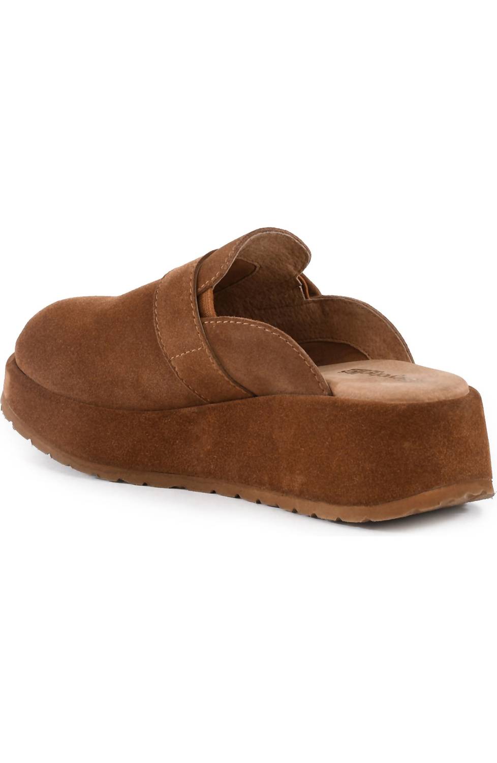 Seychelles Women's Come Together Open Back Platform Mules in brown suede - women's shoe - alternate view
