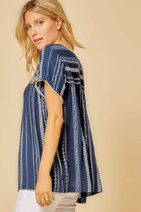 Andree By Unit - Babydoll Embroidered Top