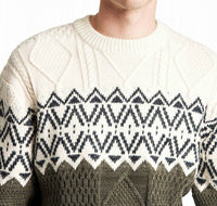 Lindbergh - Two Color Yolk Cable Knit Sweater