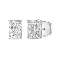 Diana M Jewels - Women's Radiant Lab-grown Diamond Stud Earrings (1.50 Tcw) - Petite