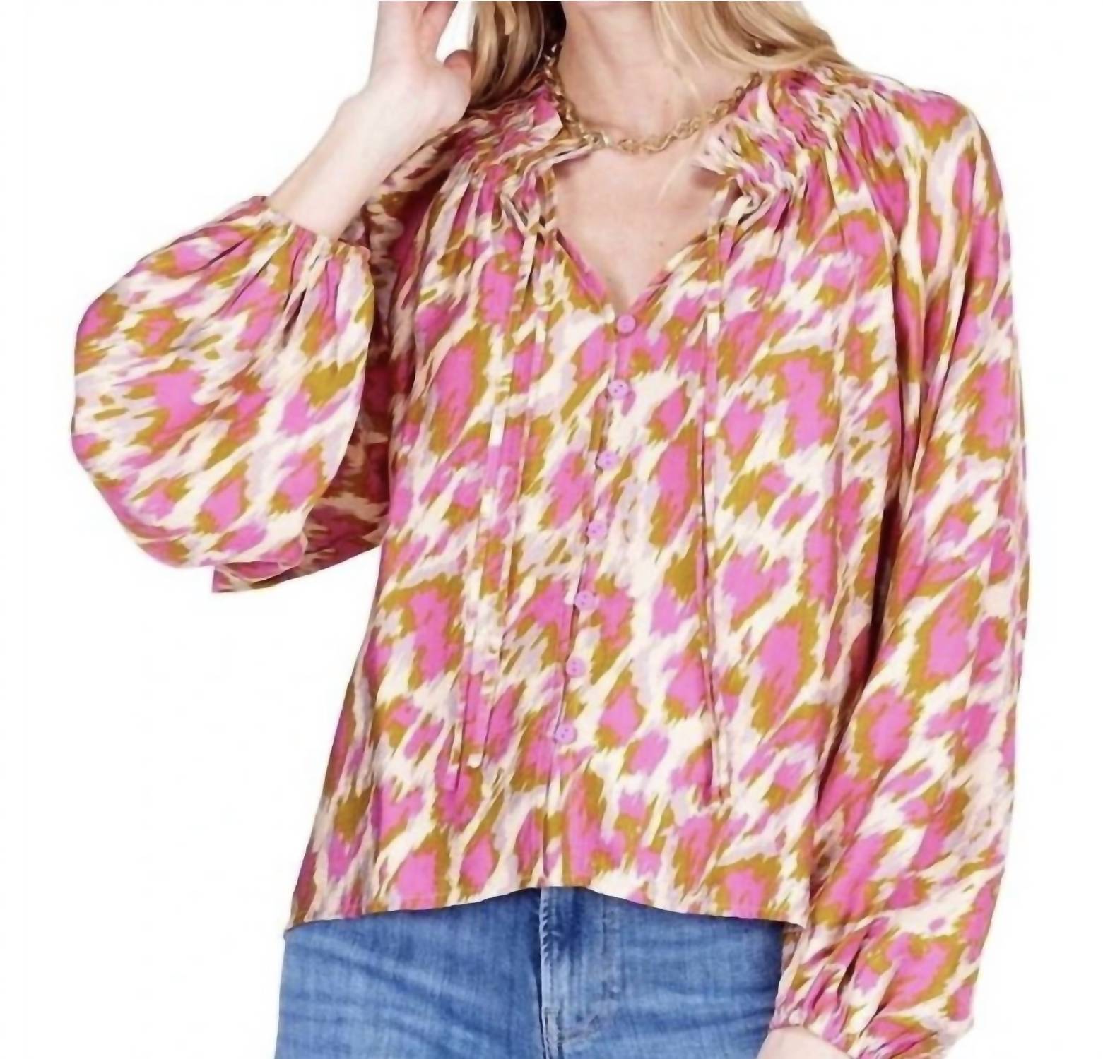 Joy Joy - Elastic Neck Peasant Blouse