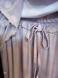 Made In Italy - Women's Silk Pant With Fringe