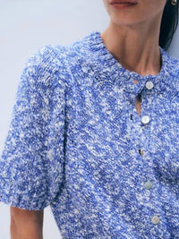 White + Warren - Marled cotton blend top