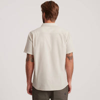 ROARK Made To Fade Short Sleeve Button Up Shirt in bone - men's shirt - detail view