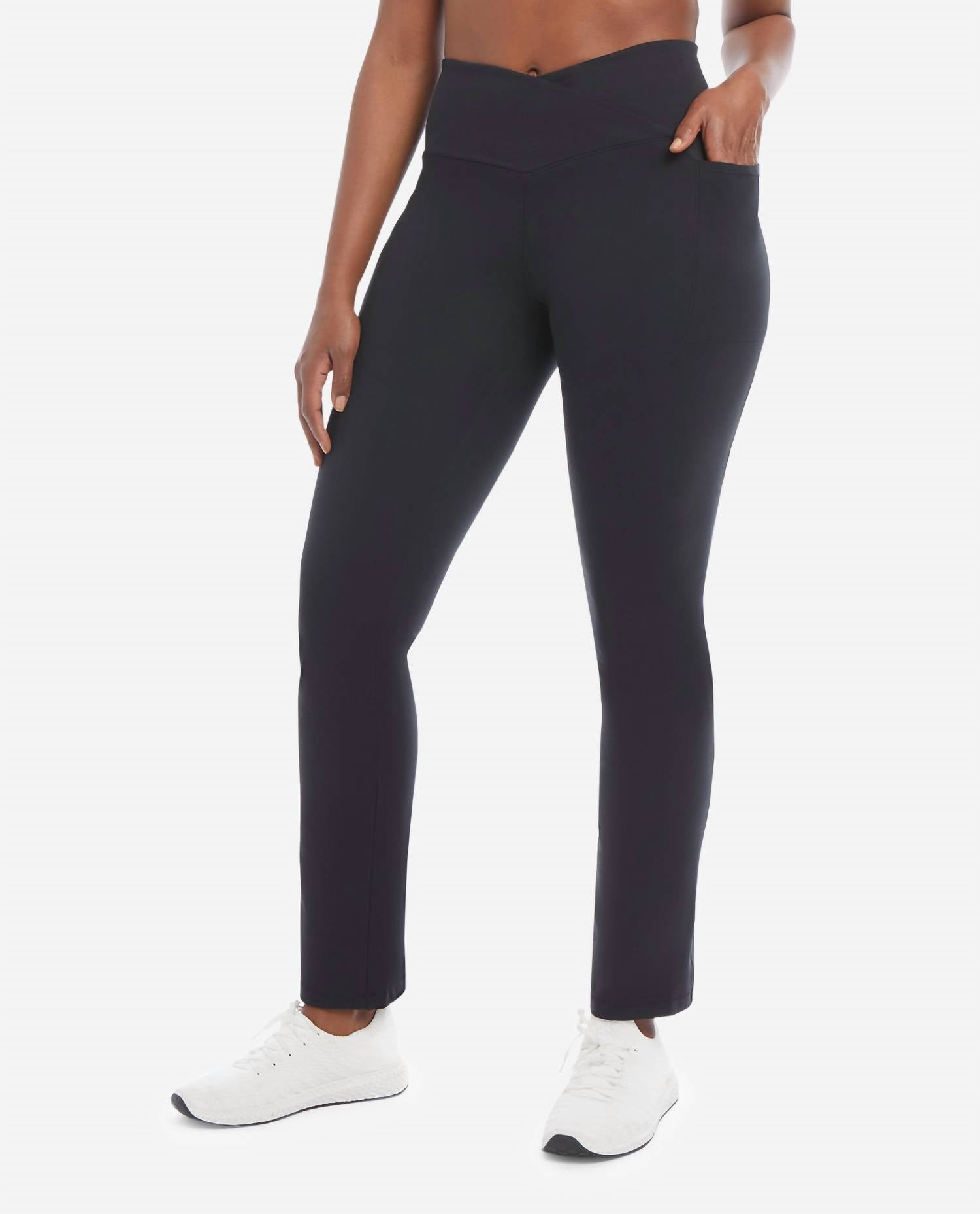 Danskin - Women's Studio Cross Waist Flare Pants