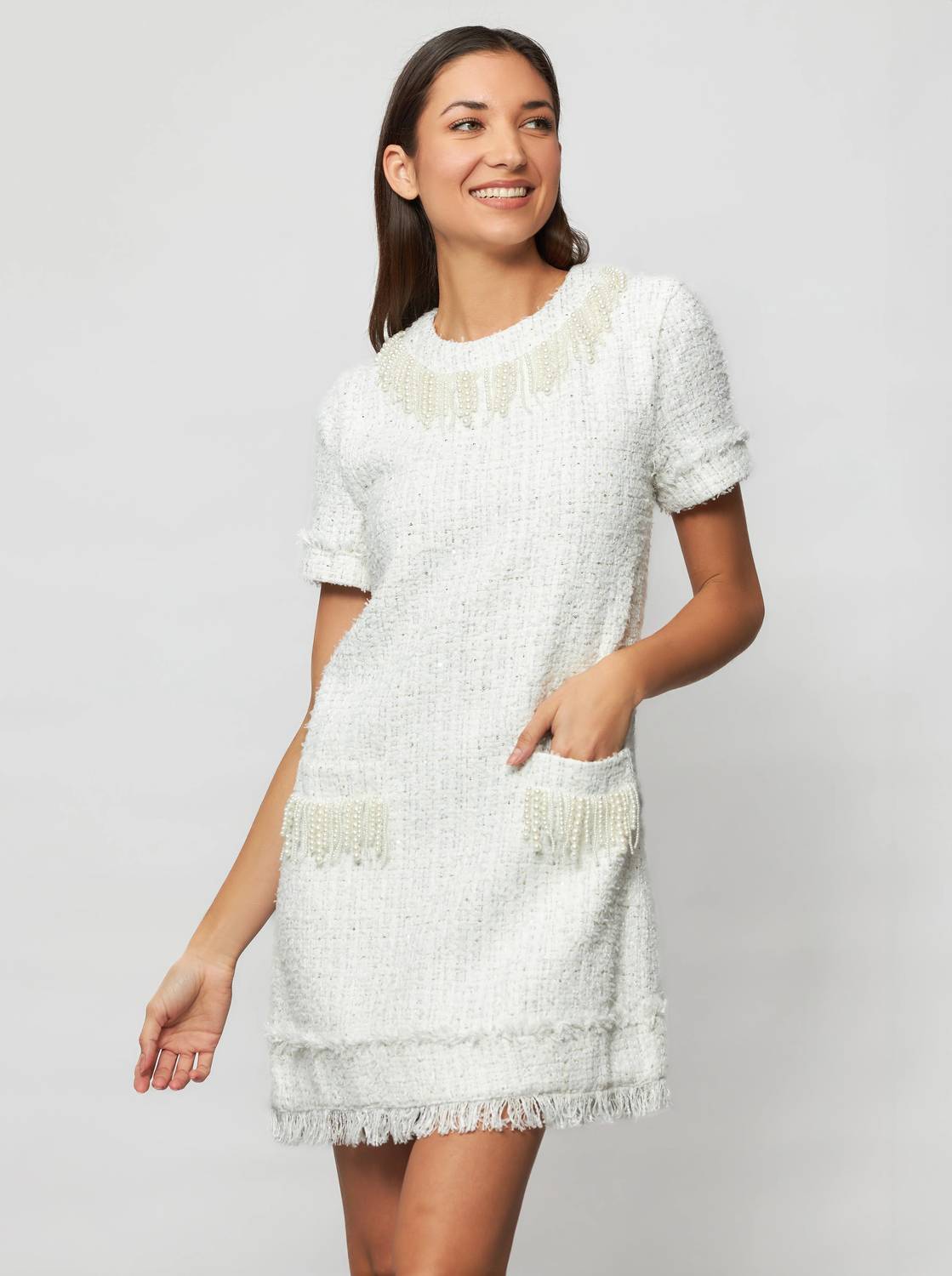 Solgo Atelier - Tia Bouclé Sheath Mini Dress