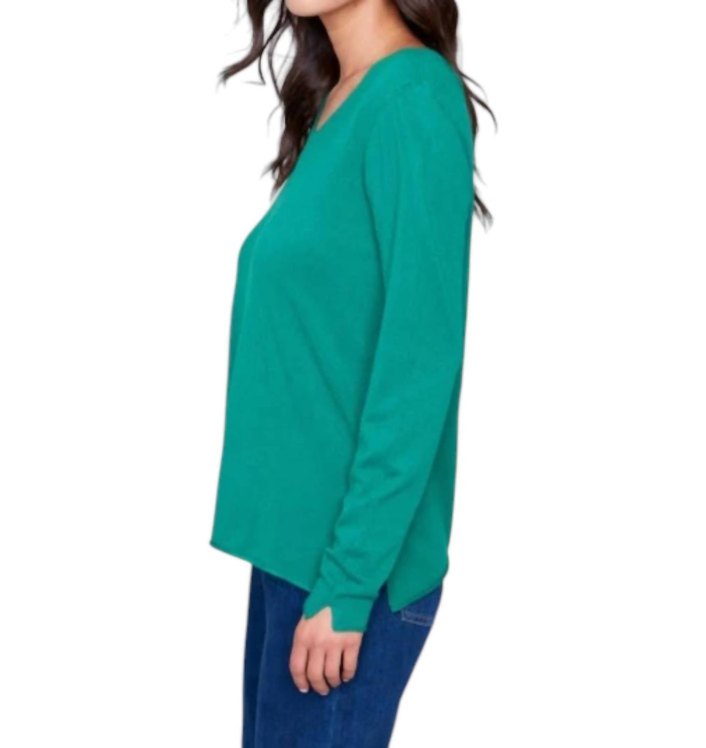 Charlie B - BASIC V-NECK SWEATER