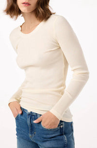 Amo - Swoon Long Sleeve Ribbed Top