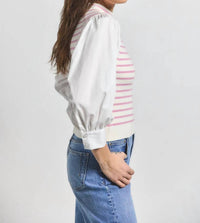 Derek Lam 10 Crosby - Tirza Mixed Media Top