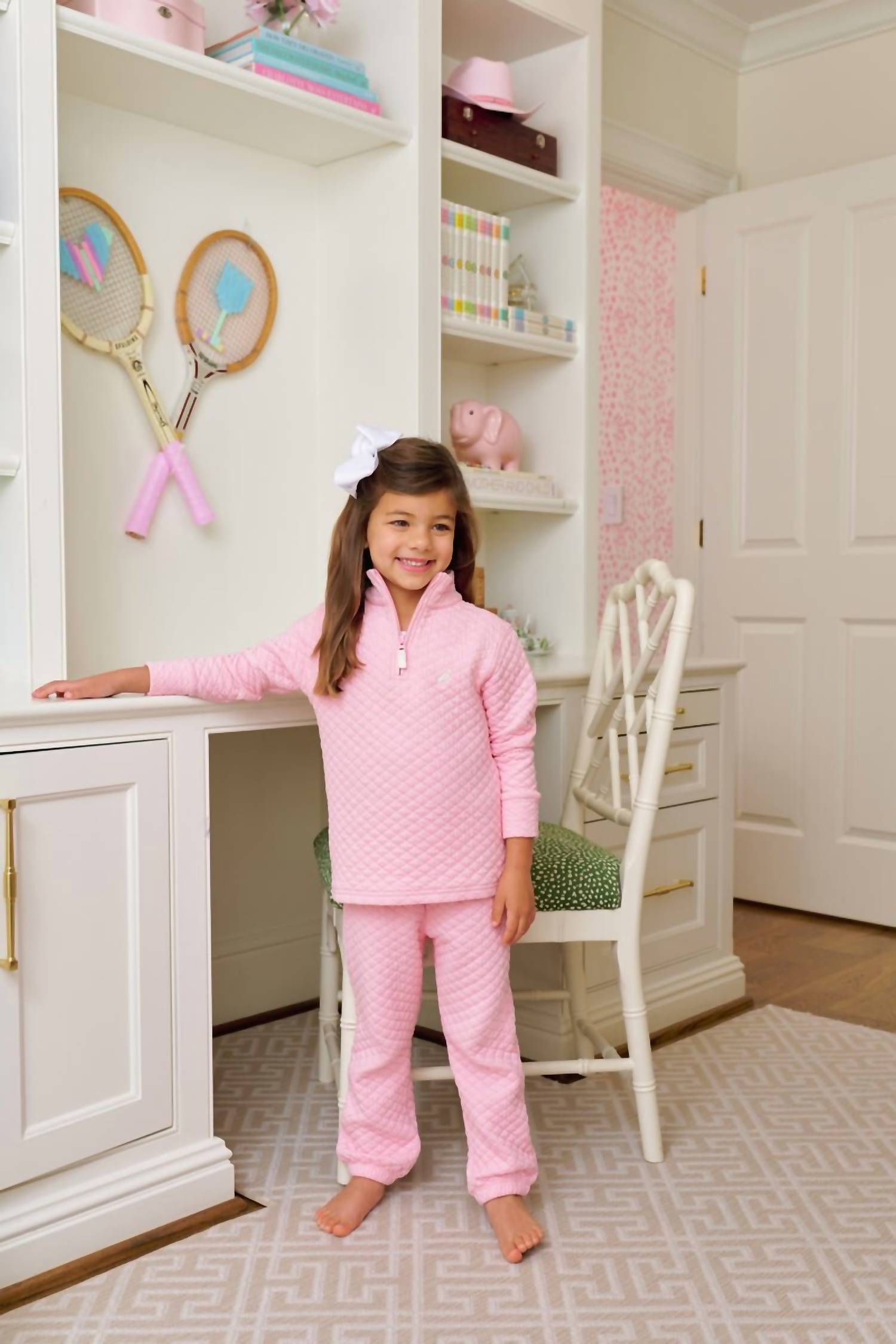 The Beaufort Bonnet Company - Girl's Quilted Gates Sweeney Sweatpants