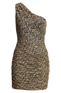 Ramy Brook - Mallory Metallic Mesh One-Shoulder Mini Dress