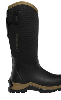 LACROSSE Women's Alpha Thermal 14 Boot in black tan - women's shoe - detail view