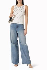 SIMKHAI Alistair Tank Top in white - women's tank top
