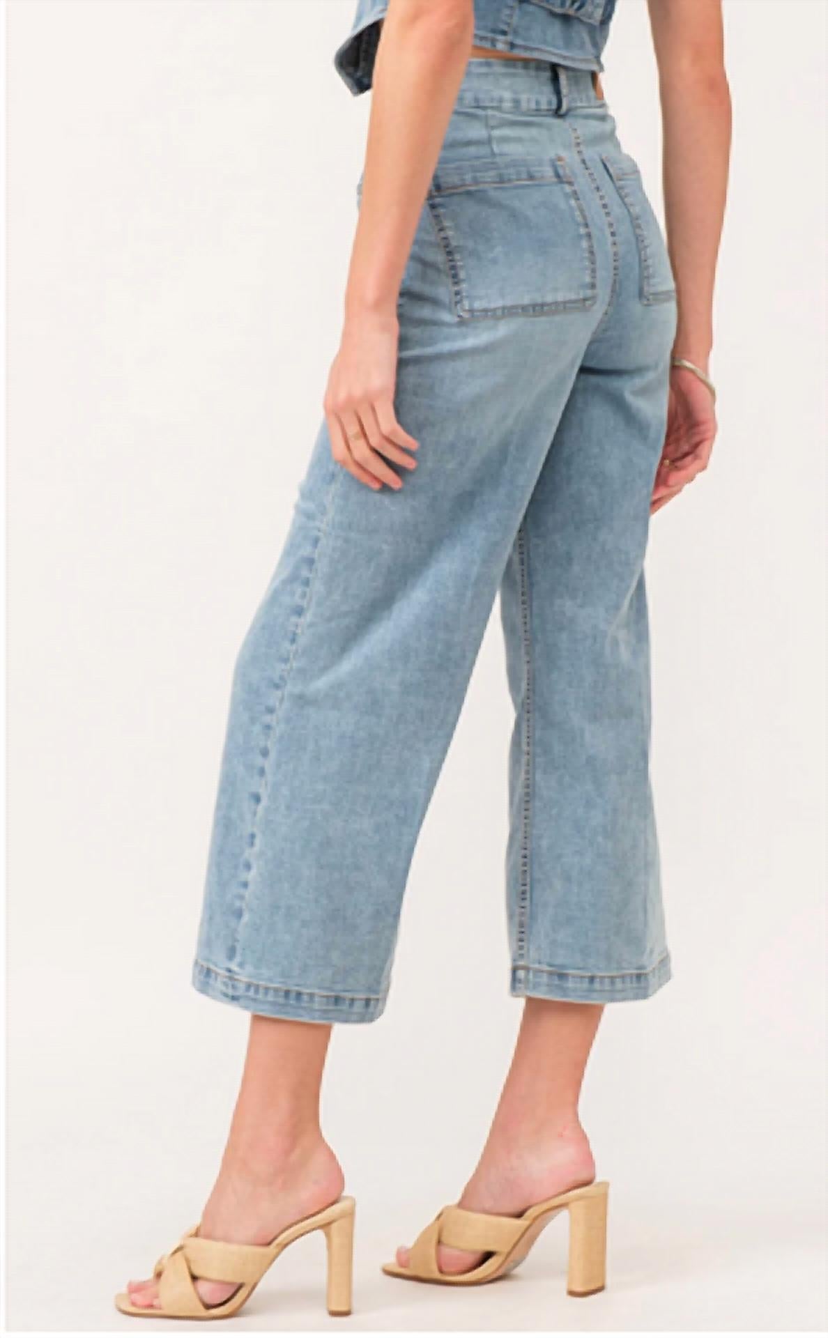 Dear John Denim - Aubrey Super Soft Wide Leg Cropped Jean