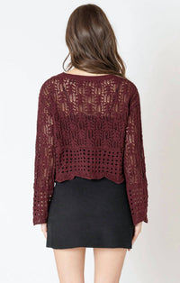 Dex - Open Stitch Wavy Hem Sweater