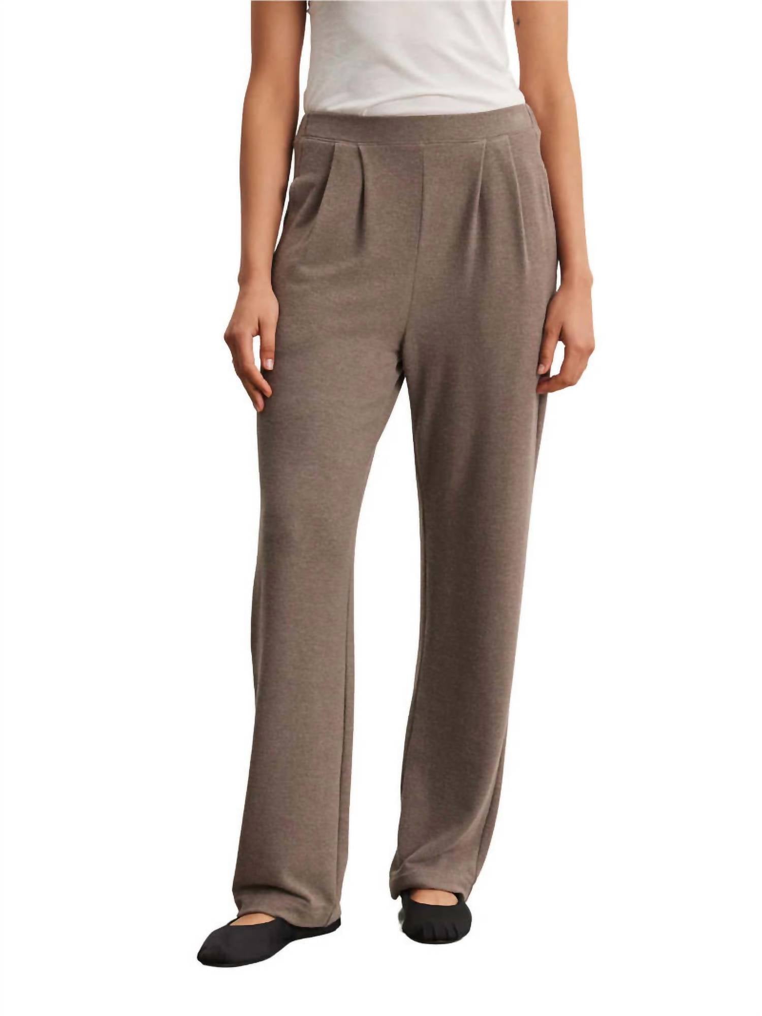 Velvet By Graham & Spencer - Eliya Triblend Knit Straight-leg Pants