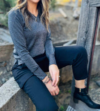 Pure Amici - Lurex V-neck