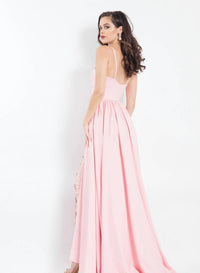 Rachel Allan - Stretch Satin Gown With Beaded Pants