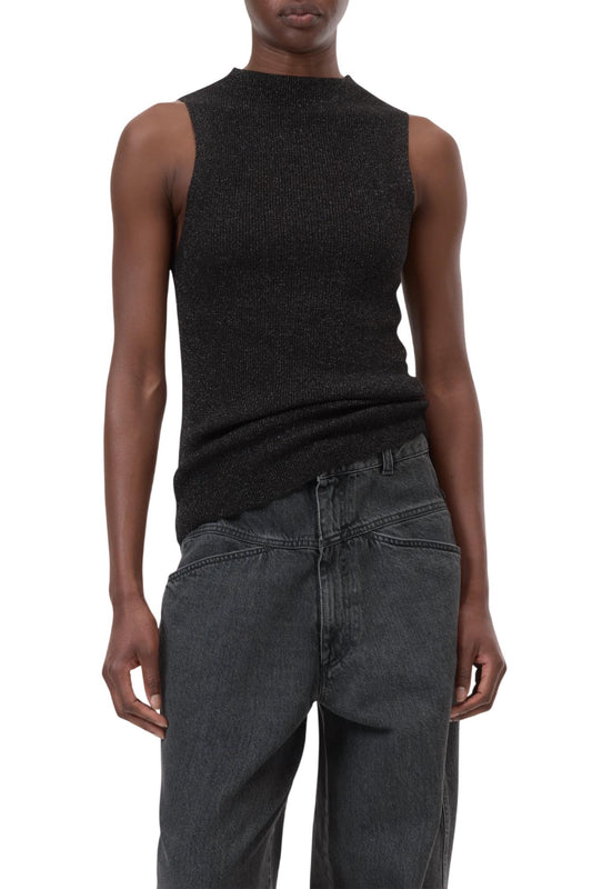 Closed - Sleeveless Lurex Top