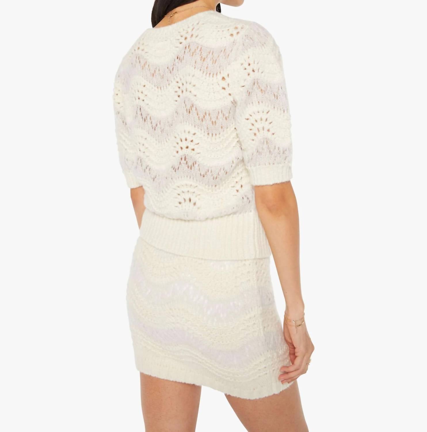 Mother - Powder Puff Short Sleeve Sweater