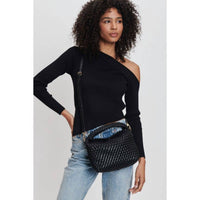 Moda Luxe - Woven Vegan Leather Crossbody Bag