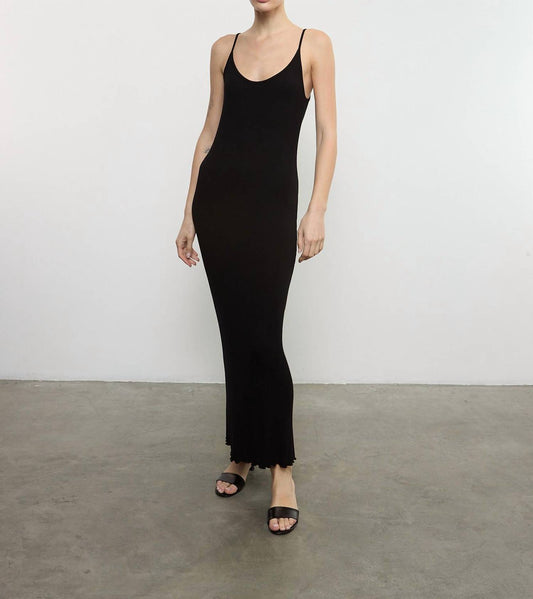 Enza Costa - SILK RIB LETTUCE EDGE DRESS