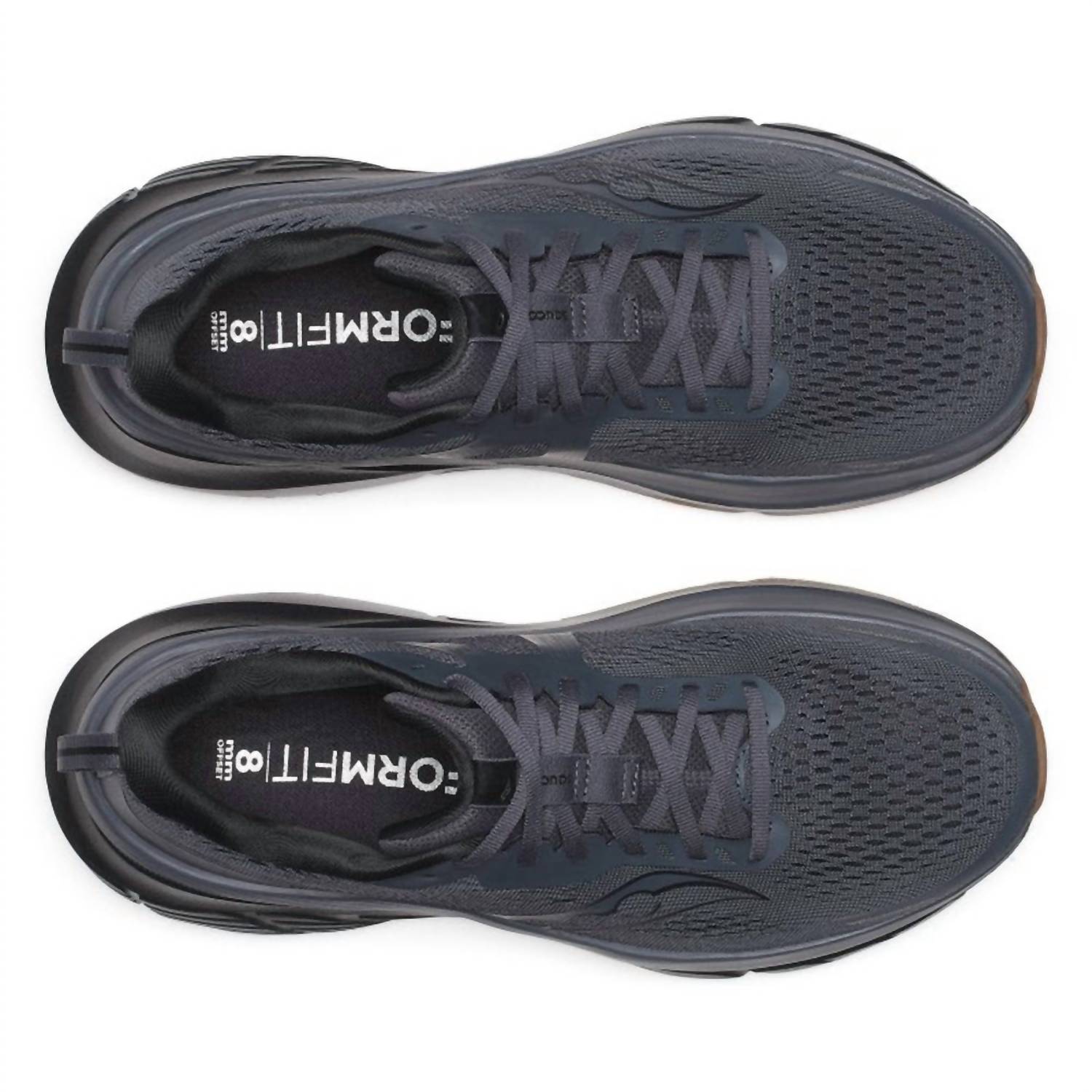 SAUCONY Men's Guide 18 Shoe in shadow gum - men's shoe - detail view