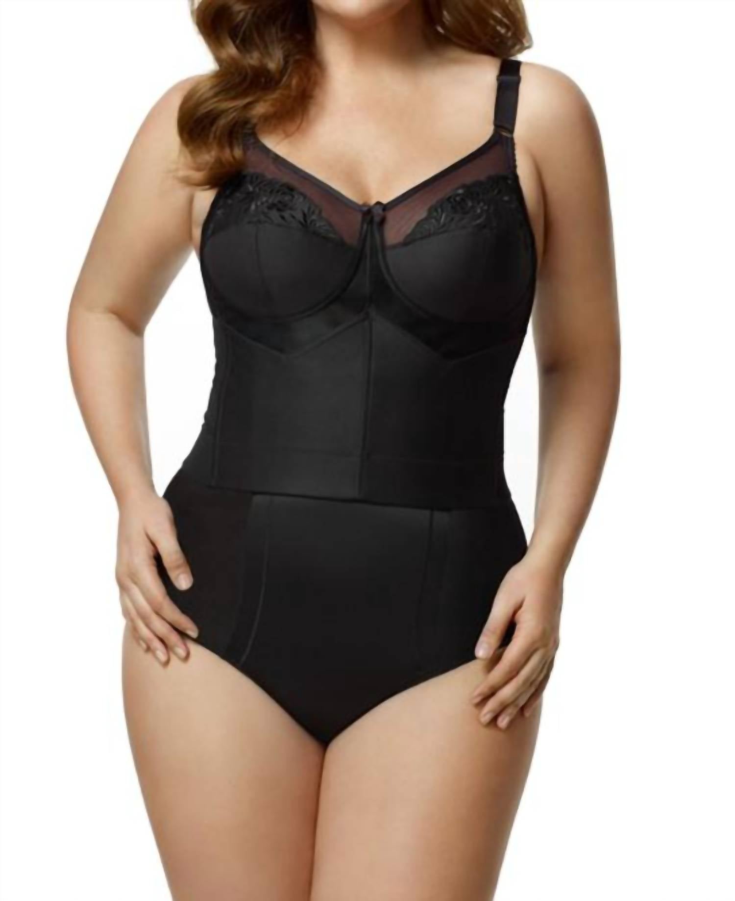 Elila - Embroidered Softcup Long Line Back Hook