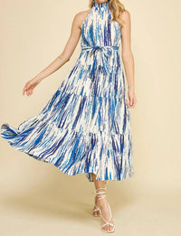 Pinch - Print Halter Neck Maxi Dress