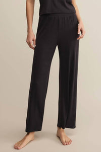 Z Supply Luxe Starry Eyed Pants in black sand - women's pants