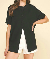 PINCH Open Front Knit Cape Cardigan in black - women's cardigan