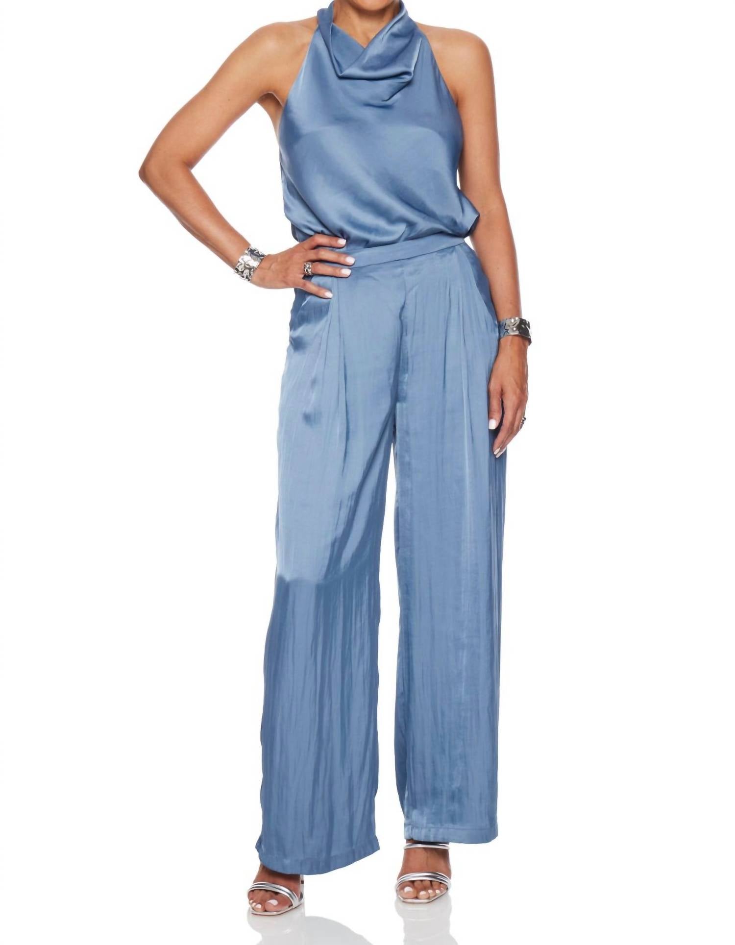 LUCY PARIS Kristy Pant in blue - women's pants