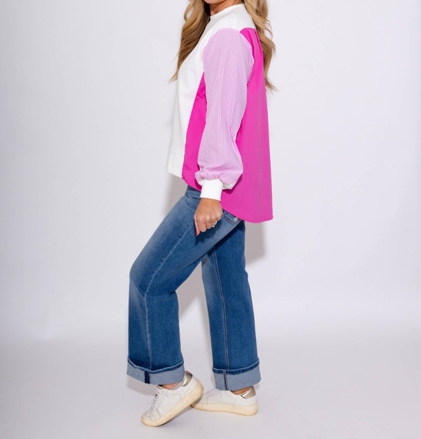Brad & Rena - Two-tone Statement Sweatshirt