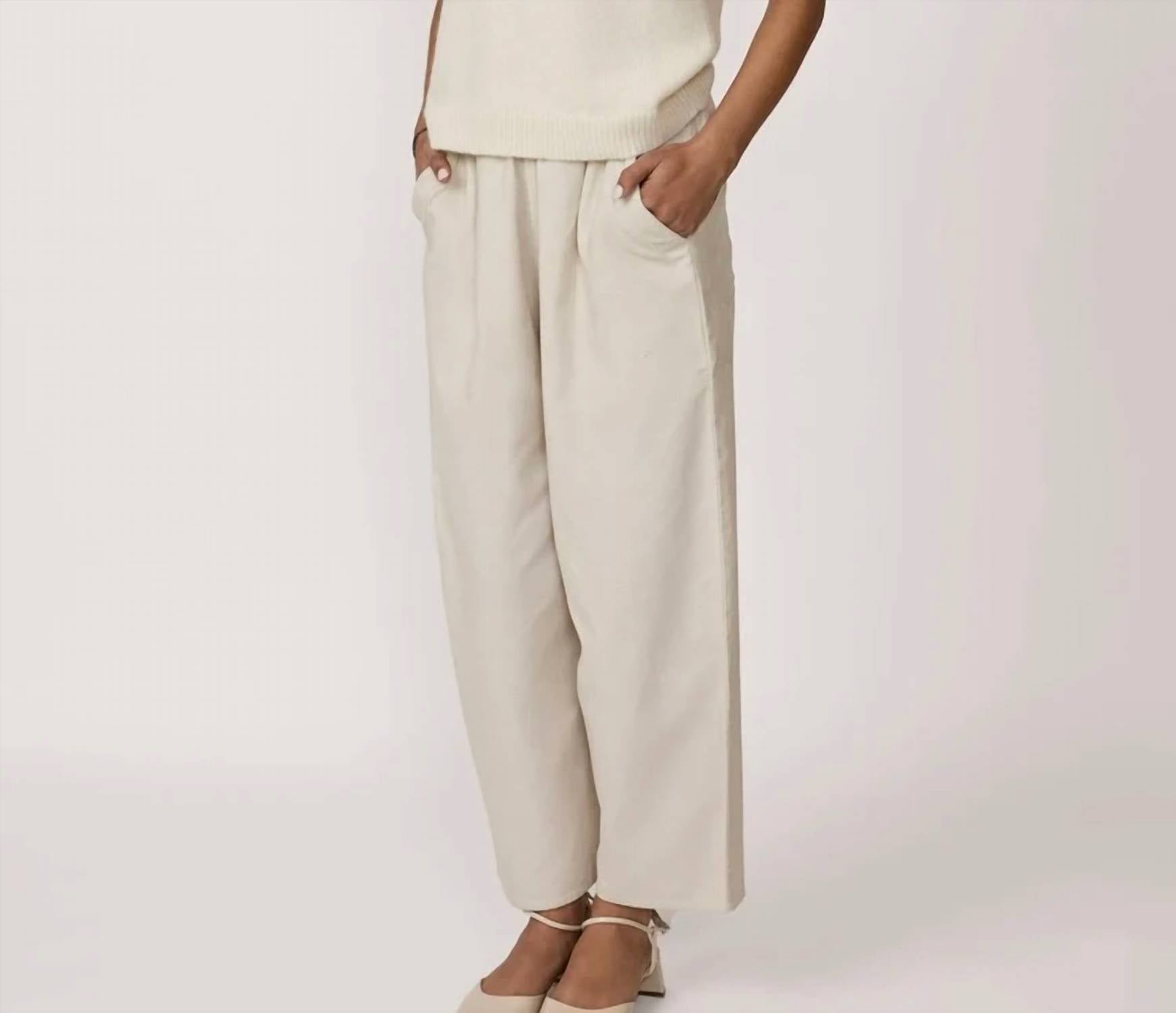 Laude The Label - Barrel Leg Corduroy Pants