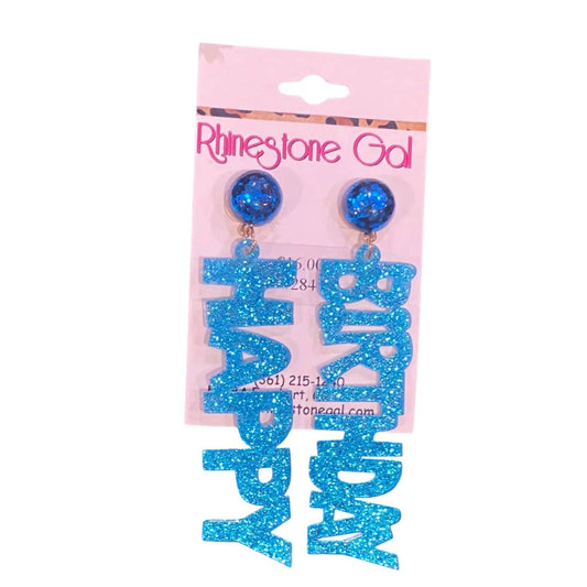 Sw Trading - Birthday Glam Glitter Earrings