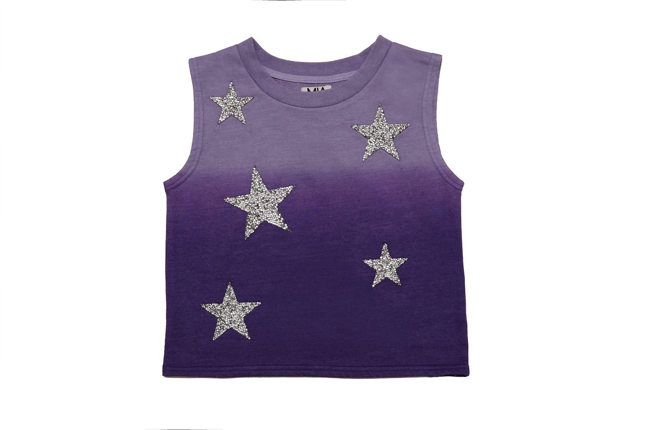 Mia - Girl's Sleeveless Star Sweatshirt