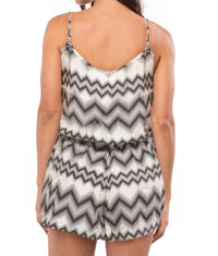 Parker - Abstract Chevron Print Pattern Romper