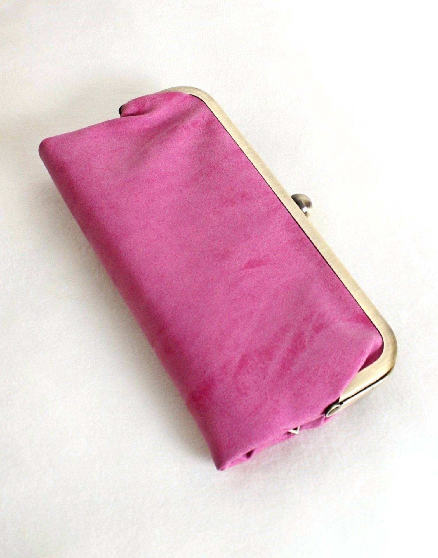 MiMi Wholesale Women's Karen Kiss Lock Clutch Bag in barbie pink - women's bag