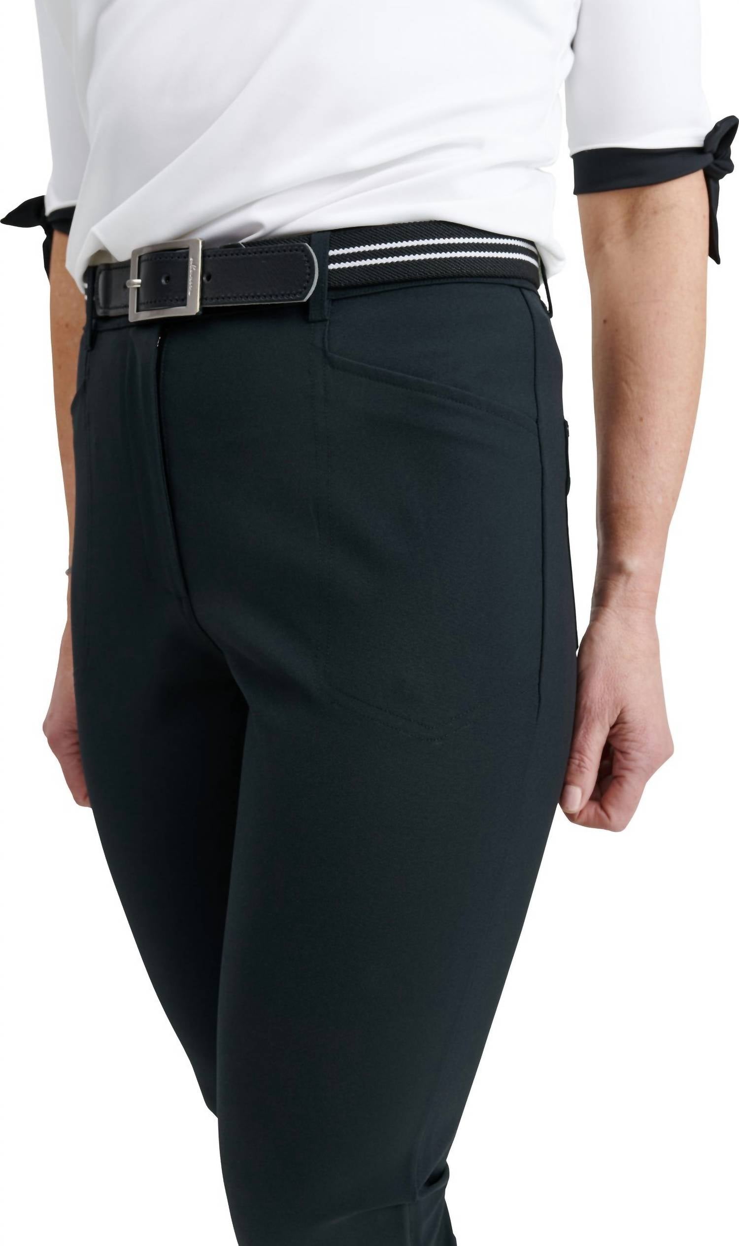 Abacus Sportswear Us - Elite High Waist 4-ways Stretch Capri Pants