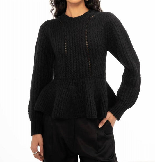 Freya Peplum Crew Neck Sweater