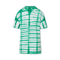 Studio 189 Women's Hand Batik Cotton T Shirt in shibori green - women's t-shirt - alternate view