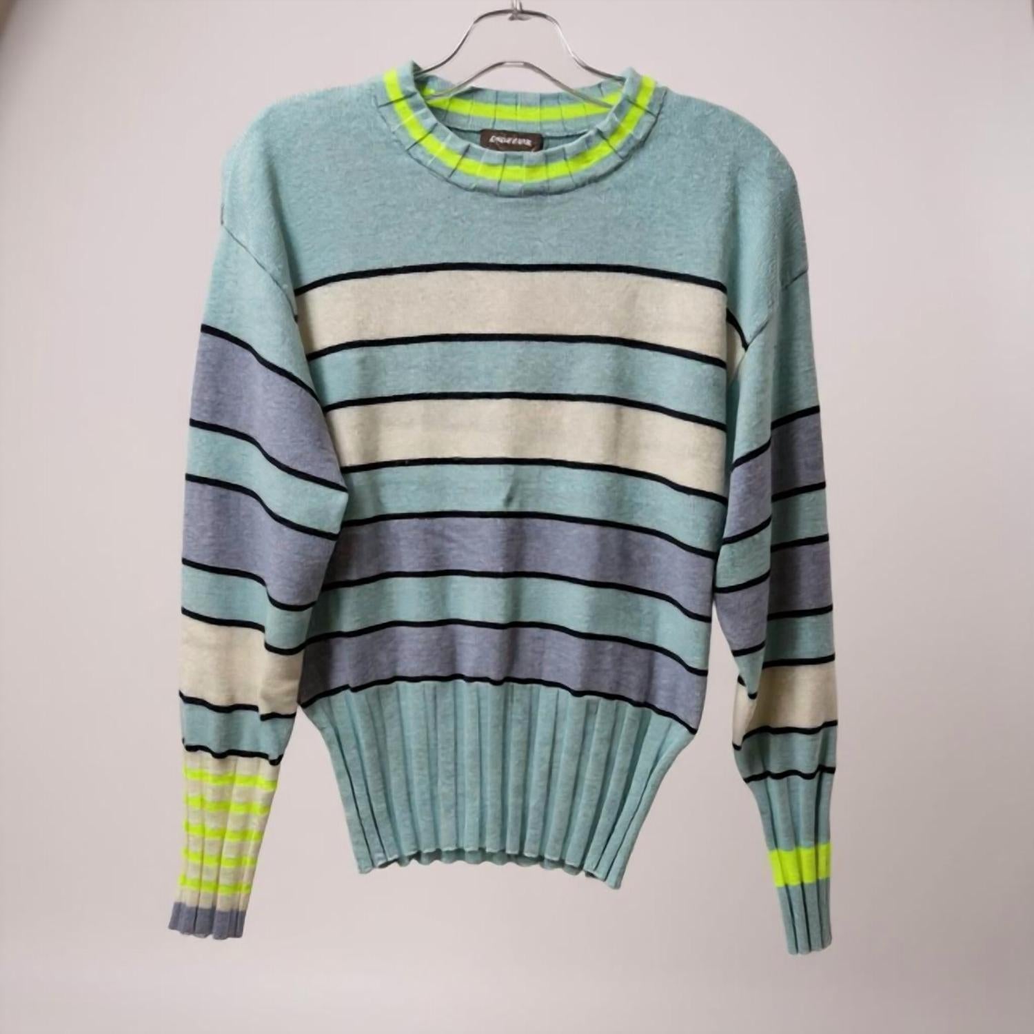 Wispr - Ocean Stripe Crew Sweater
