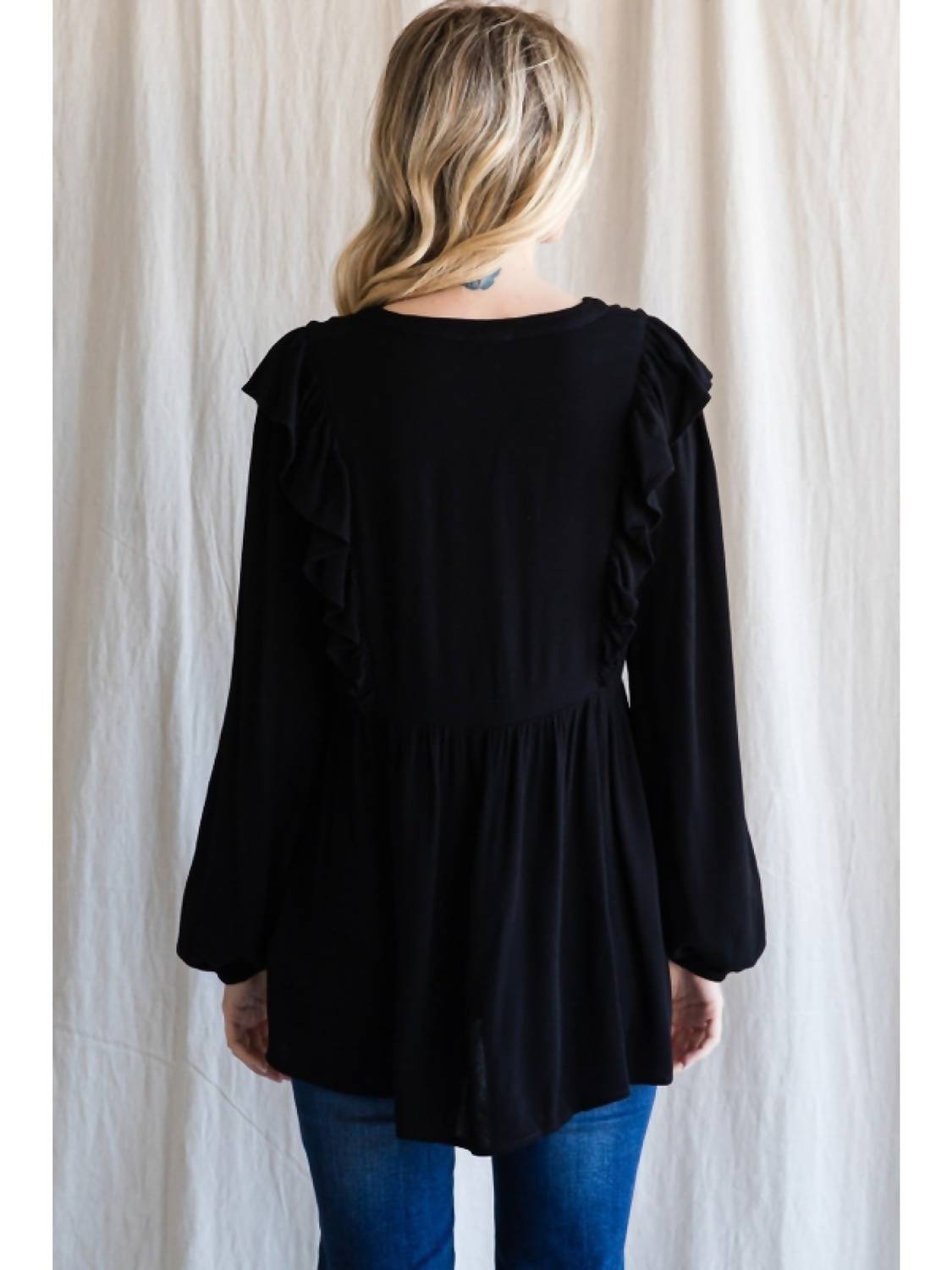 Jodifl - Embroidered Babydoll Top