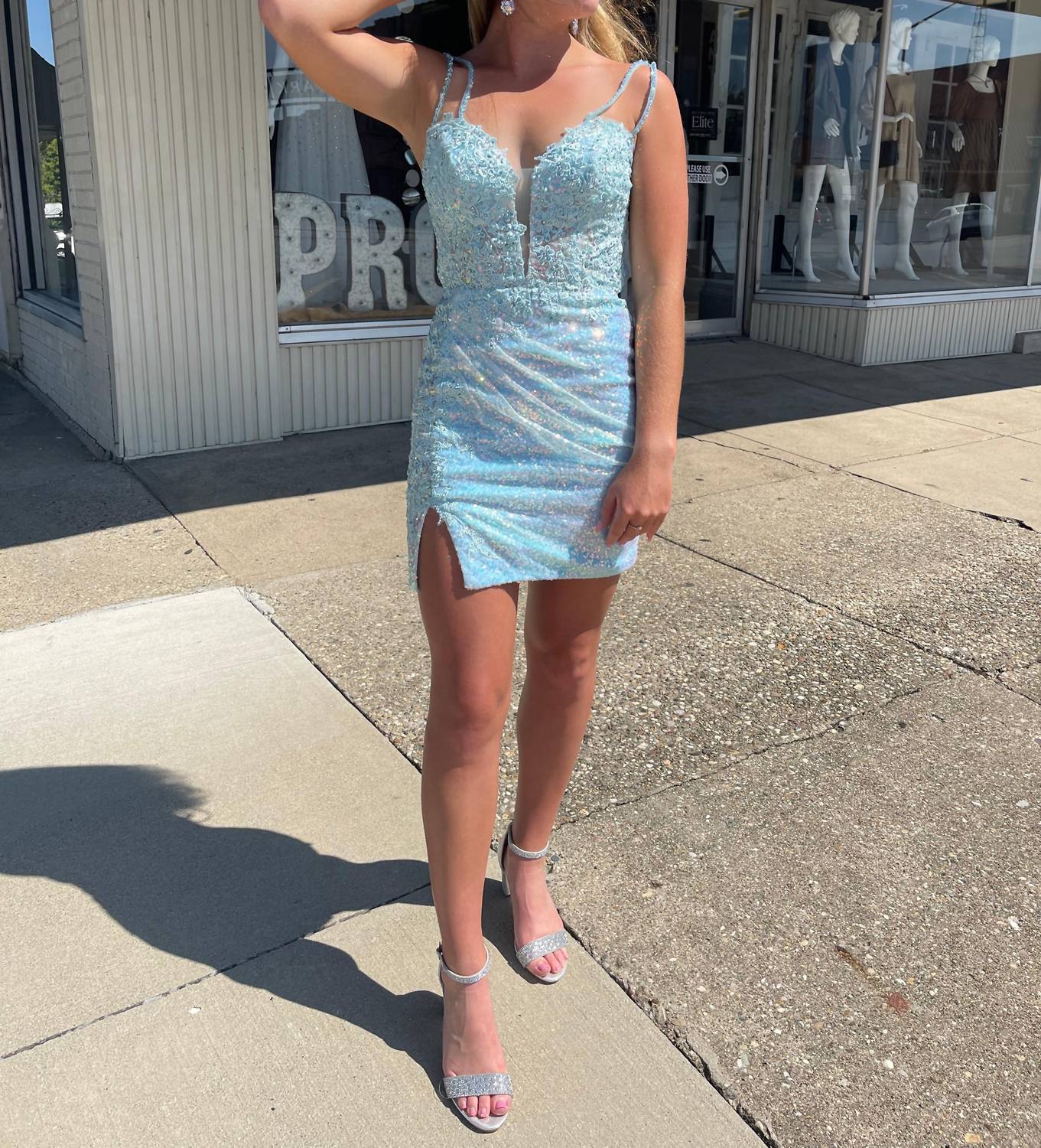 Splash Prom - Sweetheart Neck Mini Dress